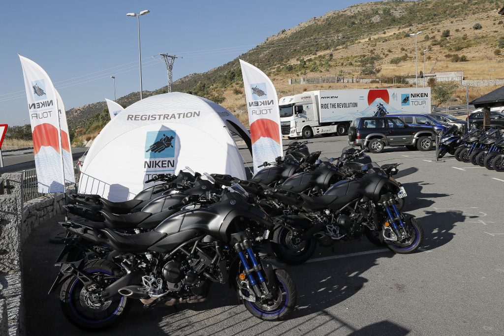 Yamaha Niken presentación Madrid. Puertu de la Cruz Verde. 27 y 28 de septiembre de 2018