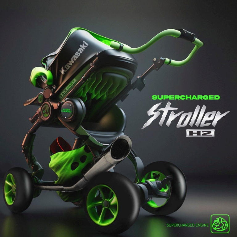 KAWASAKI SUPERCHARGED STROLLER H2 EL CARRITO QUE LOS BEBÉS AMARÁN… ¡Y
